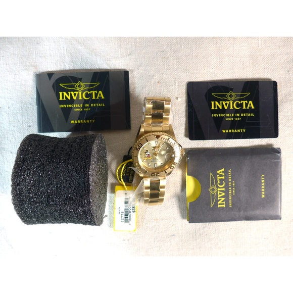 NWT Invicta Disney Limited Edition Mickey Mouse Men’s Automatic 40mm Gold Watch - Picture 10 of 13